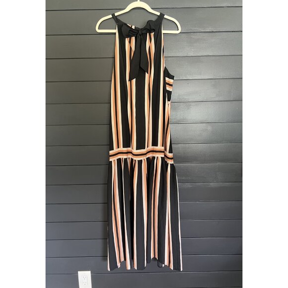 ME+EM Black and Tan Striped Maxi Dress - Picture 4 of 5